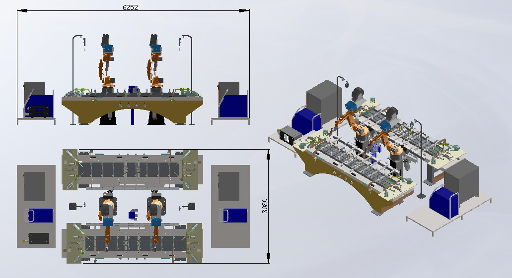 机器人焊接铝模板工作站动作流程