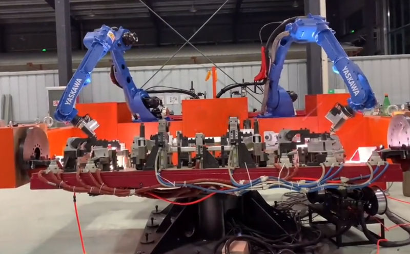 海宝机器人伏能士CMT铝副车架焊接